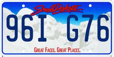 SD license plate 96IG76