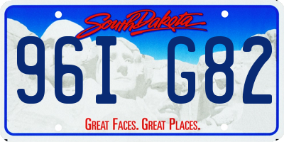 SD license plate 96IG82