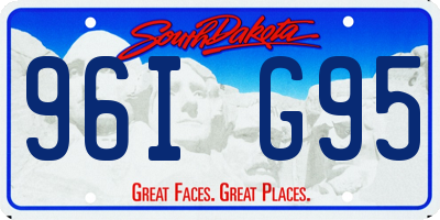SD license plate 96IG95