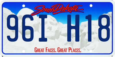 SD license plate 96IH18