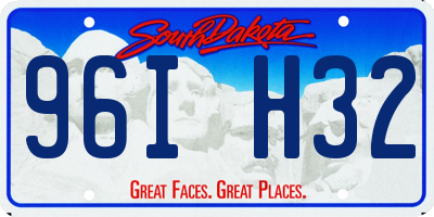 SD license plate 96IH32