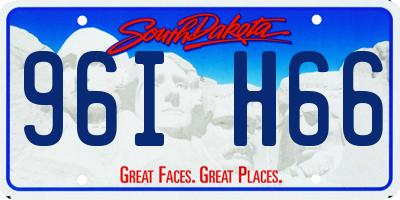 SD license plate 96IH66