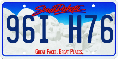 SD license plate 96IH76