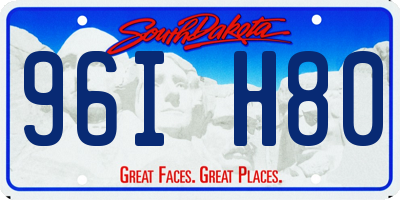 SD license plate 96IH80