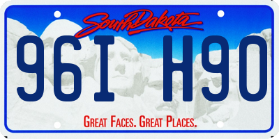 SD license plate 96IH90