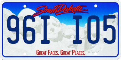 SD license plate 96II05