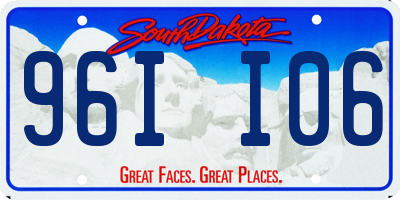 SD license plate 96II06