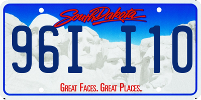 SD license plate 96II10