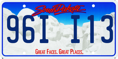 SD license plate 96II13