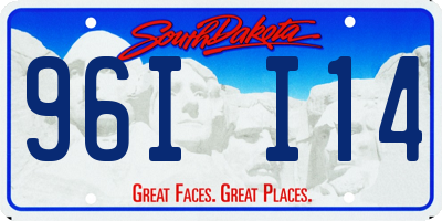SD license plate 96II14