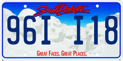 SD license plate 96II18