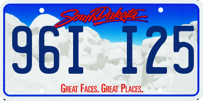 SD license plate 96II25