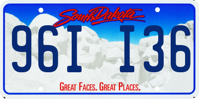 SD license plate 96II36