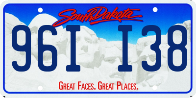 SD license plate 96II38