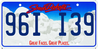 SD license plate 96II39