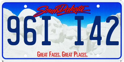 SD license plate 96II42