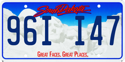 SD license plate 96II47