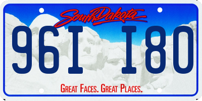 SD license plate 96II80