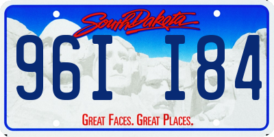 SD license plate 96II84