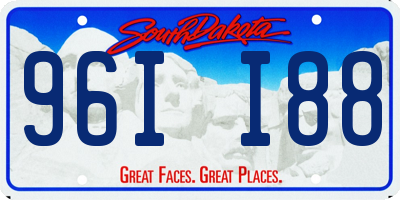 SD license plate 96II88