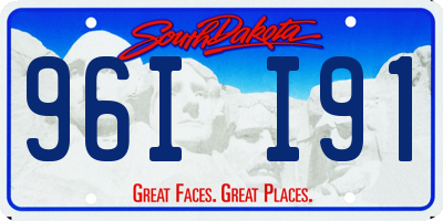SD license plate 96II91