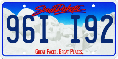 SD license plate 96II92