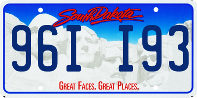 SD license plate 96II93