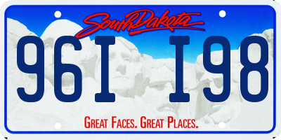 SD license plate 96II98