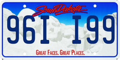 SD license plate 96II99