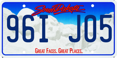 SD license plate 96IJ05