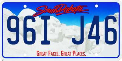 SD license plate 96IJ46