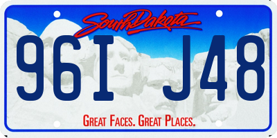 SD license plate 96IJ48