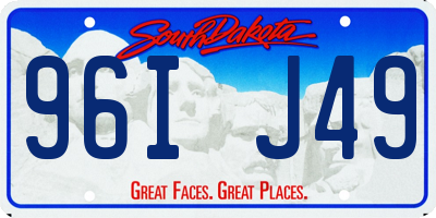 SD license plate 96IJ49