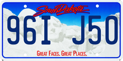 SD license plate 96IJ50