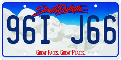 SD license plate 96IJ66