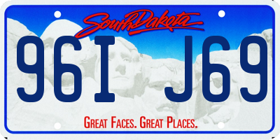 SD license plate 96IJ69