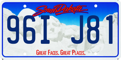 SD license plate 96IJ81