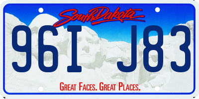 SD license plate 96IJ83