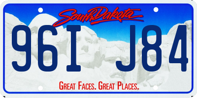 SD license plate 96IJ84