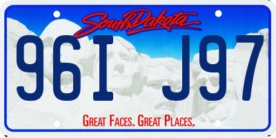 SD license plate 96IJ97