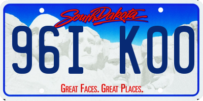 SD license plate 96IK00