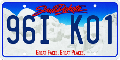 SD license plate 96IK01