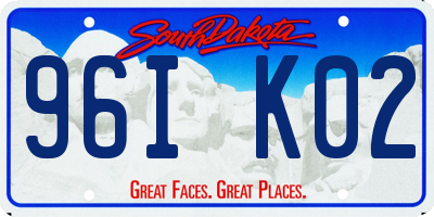 SD license plate 96IK02