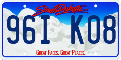 SD license plate 96IK08