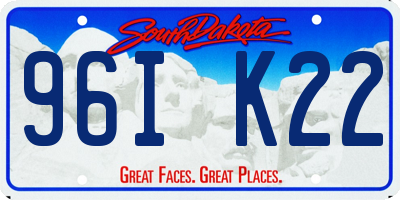 SD license plate 96IK22