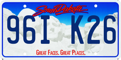 SD license plate 96IK26