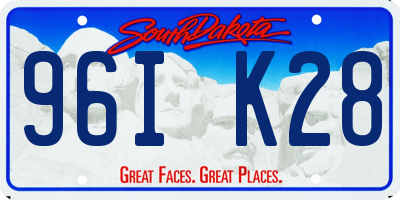 SD license plate 96IK28