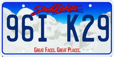 SD license plate 96IK29