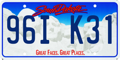 SD license plate 96IK31