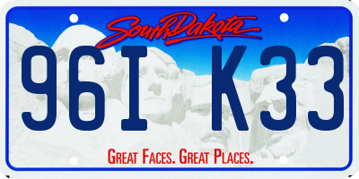 SD license plate 96IK33